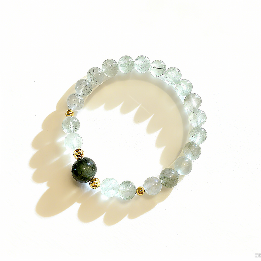 Green Phantom Quartz wealth and growth bracelet – Verda by IvyBleu