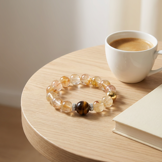 Citrine Tower with Tiger’s Eye Bracelet