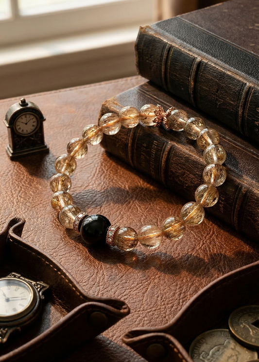 Black Super Seven Quartz Bracelet