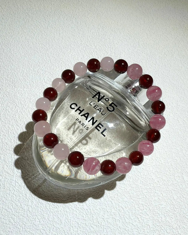 Garnet, Rose Quartz Bracelet - Sakura
