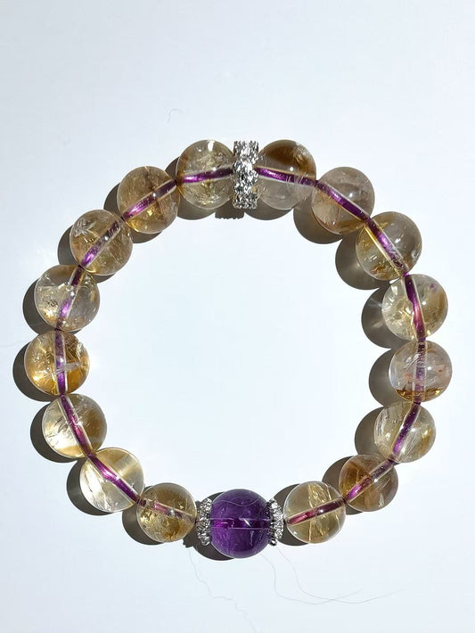 Citrine with Amethyst Bracelet
