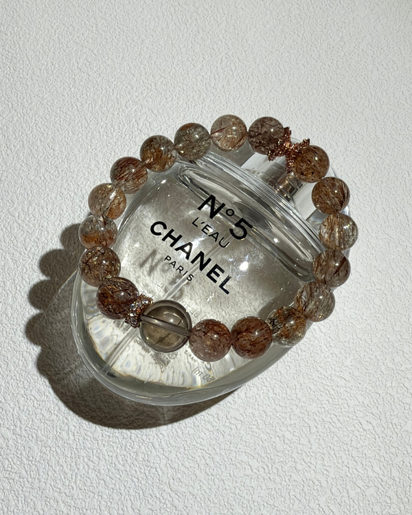 Black Super Seven Quartz Bracelet - 精品黑七超金 8-10mm