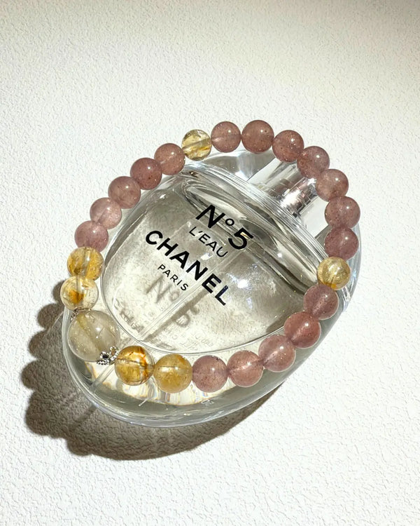 Citrine & Strawberry Bracelet – Rosée Dorée