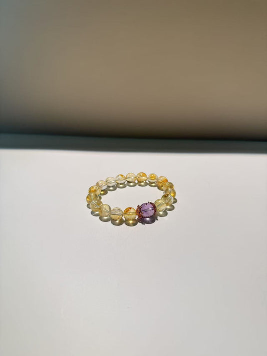 Citrine with Amethyst Bracelet