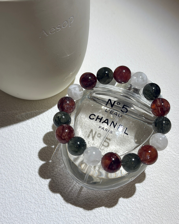 Green Hair · Snow Phantom · Flower Agate Snow Blossom Berry Bracelet-  雪松小福果