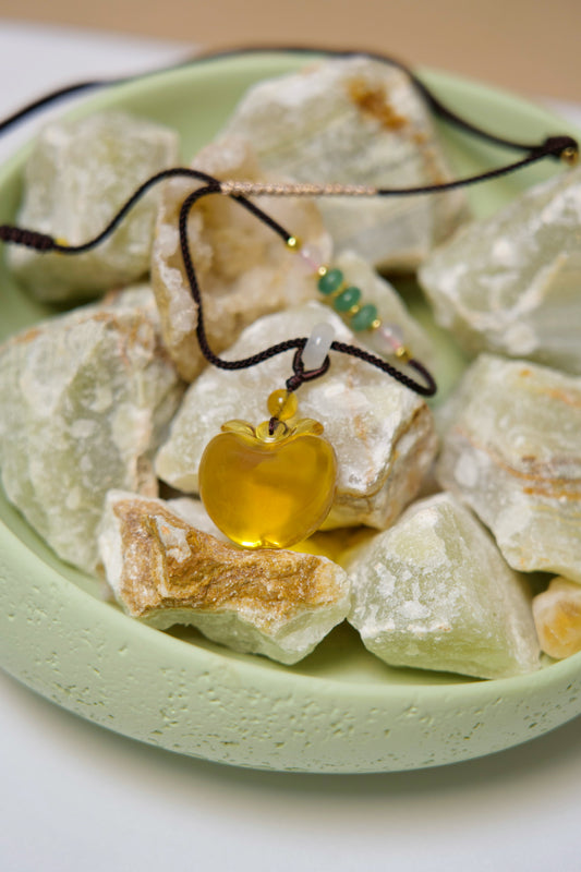 Burmese Amber Pendant - APPLE