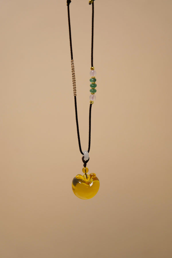 Burmese Amber Pendant - APPLE
