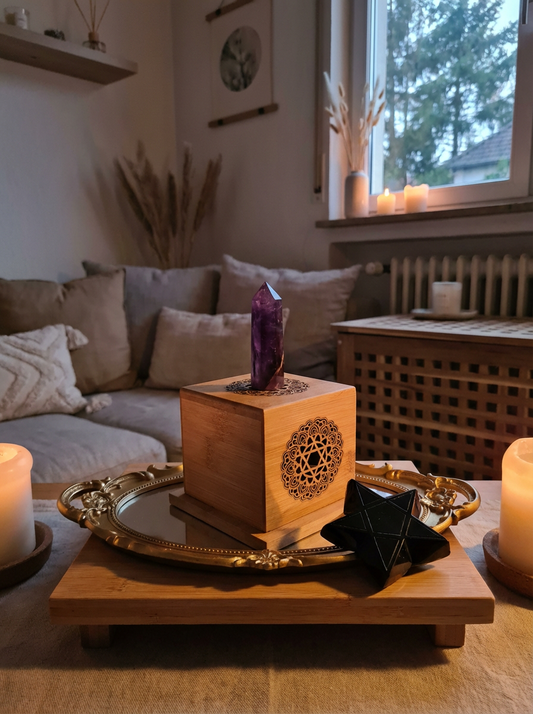 Natural Amethyst Hexagonal Tower