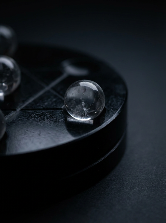 Natural Black Obsidian Hexagram Tray