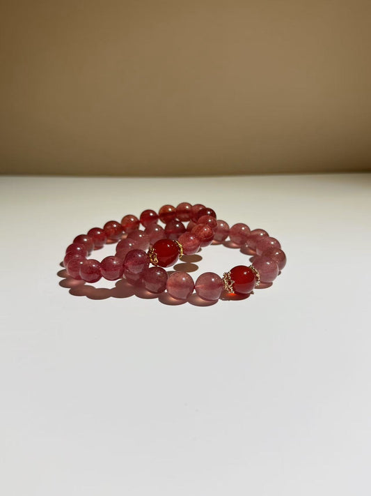 Pigeon Blood Strawberry Quartz Bracelet