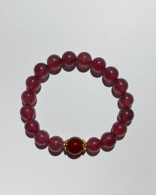 Pigeon Blood Strawberry Quartz Bracelet