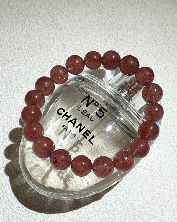Premium Strawberry Quartz Bracelet - 精品鸽子血草莓晶 10-12mm
