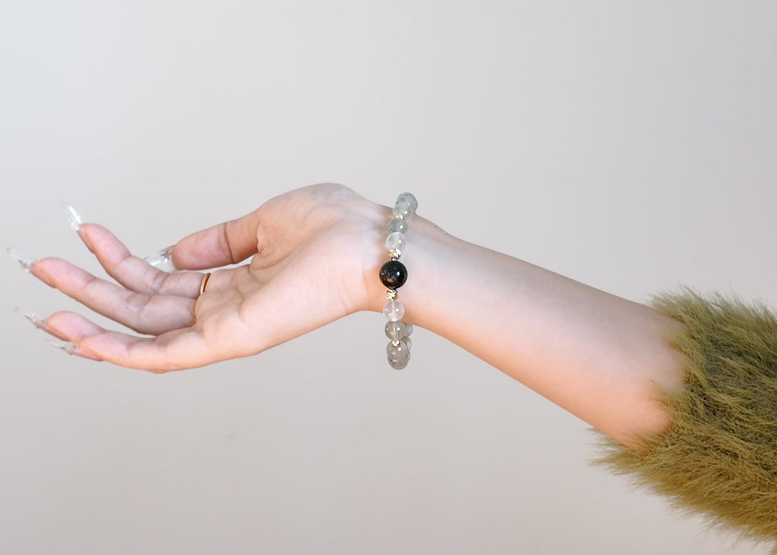 Green Phantom Quartz wealth and growth bracelet – Verda by IvyBleu