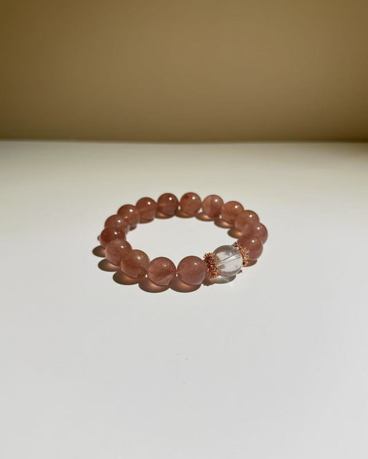 strawberry Quartz with Clear Quartz1