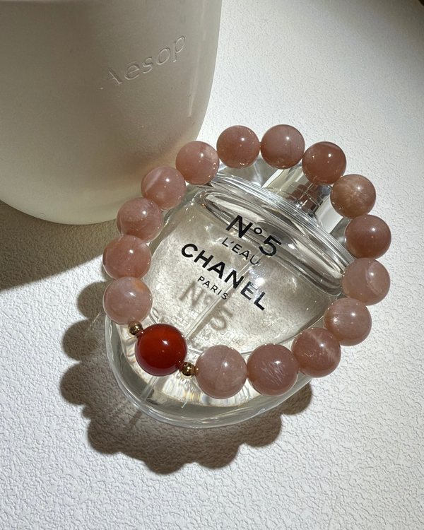 Sunstone · Red Agate Sunny Blossom Bracelet -  奶杏小福球手链